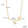 304 Stainless Steel Enamel Flower Bib Necklaces FS-WG58DA2-09-1
