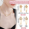 Beebeecraft 6Pcs 2 Styles Brass Micro Pave Cubic Zirconia Connector Charms KK-BBC0005-56-2