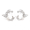 Butterfly Rhodium Plated 925 Sterling Silver Studs Earrings STER-Z009-03P-1