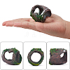 2Pcs 2 Styles Resin Stump Sculpture Display Decorations DJEW-GF0001-86-6