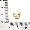 Brass Micro Pave Clear Cubic Zirconia Charms CU-CBA3D76-03G-04-3