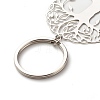 201 Stainless Steel Filigree Pendants Keychains KEYC-JKC00293-4