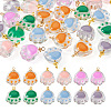  36Pcs 6 Colors Transparent Glass Pendants FIND-TA0002-04-3