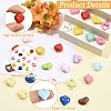 40Pcs 4 Styles Baking Paint Acrylic Pendants OACR-YW0004-48-5