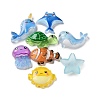 Luminous  Marine Animal Opaque Resin Cabochons RESI-Z052-01-3