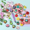 24Pcs 23 Styles Fruits PVC Plastic Beads FIND-SZ0003-67-3