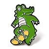 Funny Dinosaur on the Skateboarding Alloy Enamel Pin Brooch for Backpack Clothes JEWB-R004-02EB-04-1