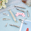  60Pcs 6 Style Iron Hair Barrette and Snap Hair Clip Findings French Hair Clip Findings DIY-NB0006-55-5