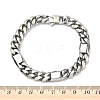 304 Stainless Steel Cuban Link Chain Bracelets for Women BJEW-G779-04B-P-5