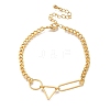 Geometry  Brass Charm Bracelets for Women BJEW-L696-102G-1