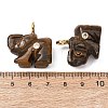 Natural Tiger Eye Carved Pendants G-H357-01G-07-3
