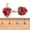 Alloy Enamel With Rhinestone Pendants PALLOY-S032-02B-3