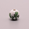 Dyed Wood Beads WOOD-WH0031-03-1