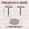 60Pcs Iron Round Head Nails CABI-LP0001-02P-2