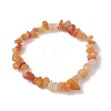 Natural Red Aventurine Chip Beads Stretch Bracelets for Women BJEW-JB10688-04-1
