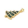 Brass Enamel Pendants KK-U044-01G-02-2