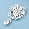 Zinc Alloy Glass Big Pendants PALLOY-Z017-02B-S-2