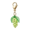 Glass Seed Beaded Grape Pendant Decoration HJEW-MZ00145-04-2