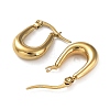 Ion Plating(IP) 304 Stainless Steel Oval Hoop Earrings for Women EJEW-P234-09G-2