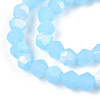 Imitation Jade Bicone Frosted Glass Bead Strands EGLA-A039-J2mm-MB03-2