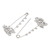 Flower 304 Stainless Steel Safety Pins Brooch Findings SA-CBA098D-14A-P04-2