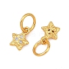 Brass Micro Pave Clear Cubic Zirconia Charms KK-F941-31A-G-2