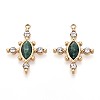 Natural African Jade Faceted Horse Eye Pendants STAS-N109-161G-1
