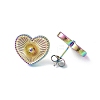 Ion Plating(IP) 304 Stainless Steel Stud Earring for Women EJEW-I285-19MC-2