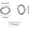 PVD Vacuum Plating 304 Stainless Steel Open Jump Rings STAS-UN0017-78MC-5