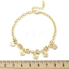 Brass Charm Bracelets for Women BJEW-C083-08G-5