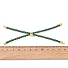 Adjustable Round Braided Microfiber Leather Cord Bracelet Making KK-CBAC260-01G-25-3