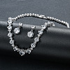 Brass Cubic Zirconia Jewelry Sets FS-WG75FBD-01-3