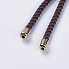 Nylon Twisted Cord Bracelet Making MAK-F018-G-RS-4