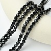 Natural Black Onyx Beads Strands G-K066-13-6mm-1