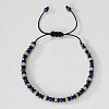 Natural Gemstone & Synthetic Non-magnetic Hematite Beads Braided Bead Bracelets YO1115-7-1