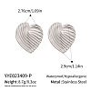 304 Stainless Steel Heart Stud Earrings for Women OP2975-2-2