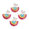 Transparent Resin Pendants RESI-N039-123-1