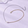 Natural Cultured Freshwater Pearl Rice Pendant 304 Stainless Steel Cable Chain Double Layer Necklaces NJEW-JN05682-1