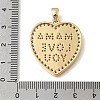 Mother's Day Brass Micro Pave Clear Cubic Zirconia Pendants KK-C255-36G-3