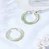 1 Pair Stylish Stainless Steel Fever Hoop Earrings EJEW-LP0011-05A-3