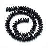 Synthetic Black Stone Beads Spacer Strands X-G-R359-4x8-02-2