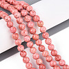 Dyed Synthetic Fossil Beads Strands G-T139-6mm-66D-2