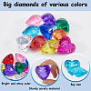 10Pcs 10 Colors Transparent Acrylic Beads TACR-SP0001-16-6