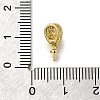 Brass Micro Pave Clear Cubic Zirconia Peg Bails KK-M316-15G-3