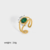 Oval Synthetic Malachite Ring WQ5111-2-1