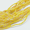 Electroplate Opaque Glass Beads Strands EGLA-J144-HR-B01-1