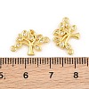 Brass Pave Clear Cubic Zirconia Connector Charms CU-CBA5CB0-09G-3