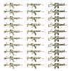 SUNNYCLUE 30Pcs 3 Style Tibetan Style Alloy Rifle/Gun Pendants TIBEP-SC0001-84-1