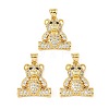 Rack Plating Brass Micro Pave Cubic Zirconia Pendants ZIRC-L100-141G-1