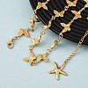 304 Stainless Steel Butterfly Link Chain Necklaces for Women NJEW-G178-16G-1